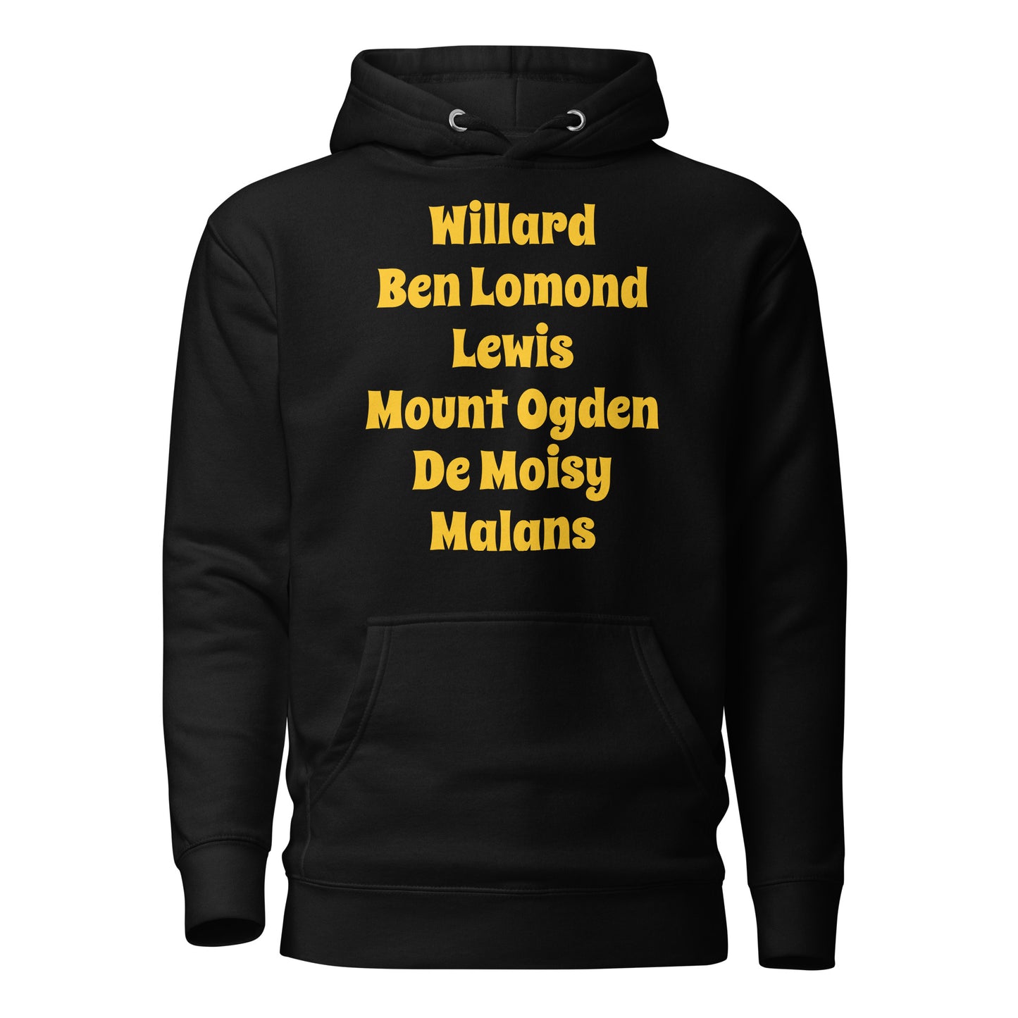 Mountain Peaks | Unisex Hoodie | Willard, Ben Lomond, Lewis, Mount Ogden, De Moisy, Malans)