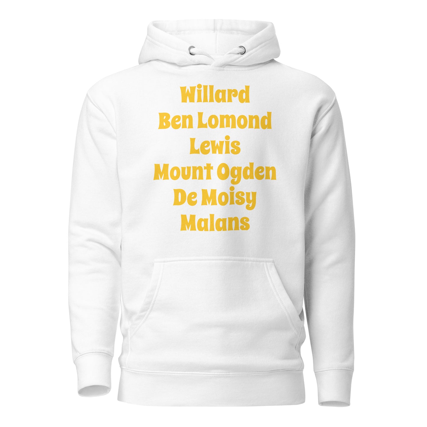 Mountain Peaks | Unisex Hoodie | Willard, Ben Lomond, Lewis, Mount Ogden, De Moisy, Malans)